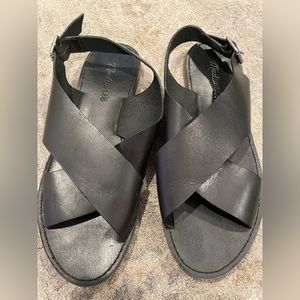 Madewell boardwalk crossover sandal sz8